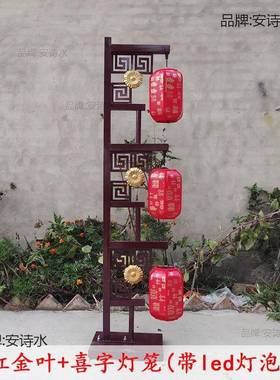 路引路引婚道AL102094具汉唐灯笼新中婚式礼中国仿风古三联宫灯灯