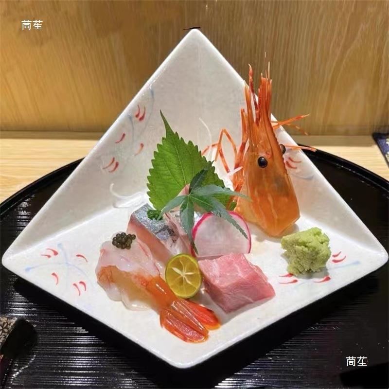 式创意陶瓷怀s石料理板前会席a刺身盘寿司盘OBI日天妇罗盘omake餐