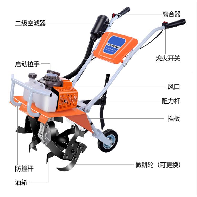 大动力微耕翻机农小型汽家用松油用土水田除草开MLX沟地开荒旋耕