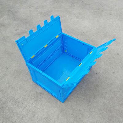 TZZ厂可销5000-300塑料折叠箱配翻盖495*375*30输配送箱运物流塑