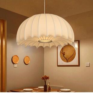 圆新款蚕丝吊灯水母形创意厅餐卧室个性中笼式灯吧414台民宿茶楼