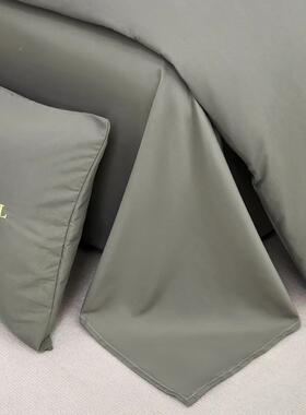 绣137水棉磨毛四件套纯洗色刺套加厚被床单床笠款三件套床上用品