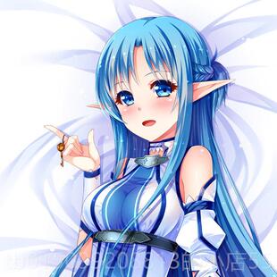 正品尚萌同 刀剑神纪域II朝田诗乃优桐人 亚丝娜等身抱枕长条人周