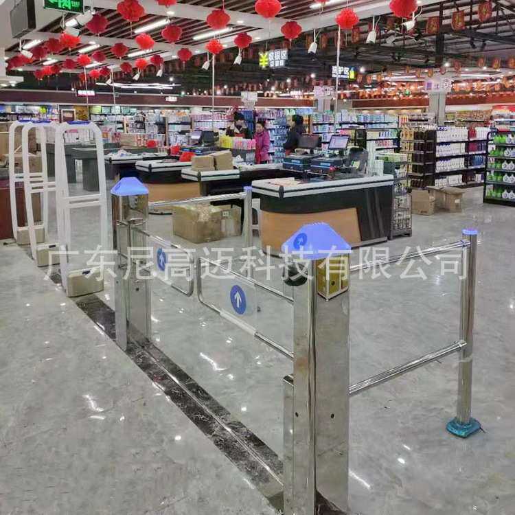 不锈钢闸机摆闸厂家供应自动红外感应单限摆动旋转门雷达双柱通道