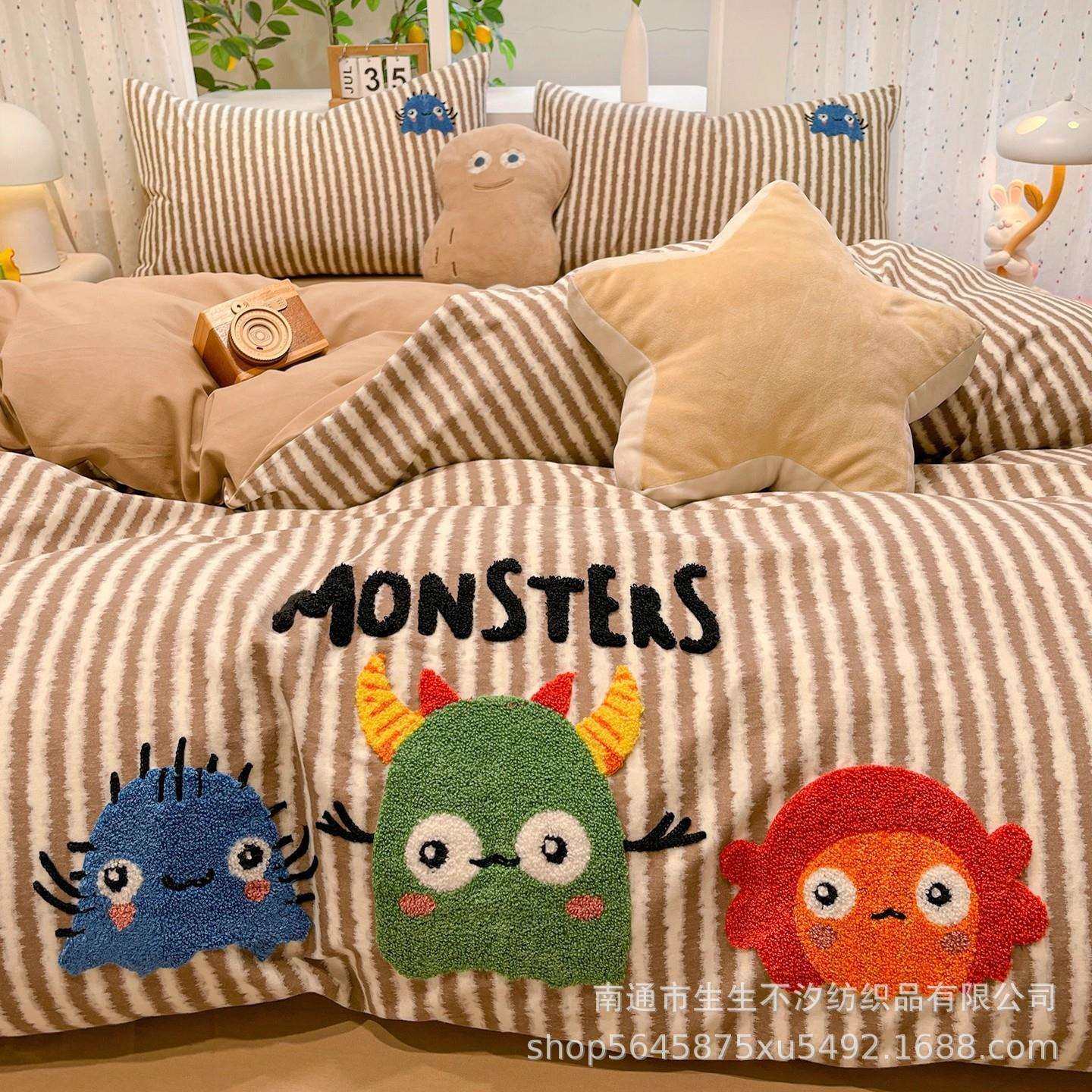 秋冬A类全棉磨毛床上四件套儿童纯棉床品被套床单人三件套床笠款4,电子元器件市场,其它元器件,淘宝优惠券,粉丝福利购,淘宝优惠卷