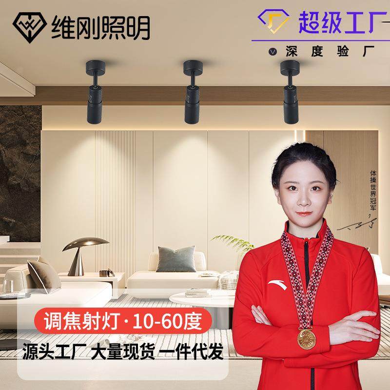 明装轨道灯LED调焦轨道射灯家用COB小山丘射灯中山工厂无主灯,电子元器件市场,其它元器件,淘宝优惠券,粉丝福利购,淘宝优惠卷