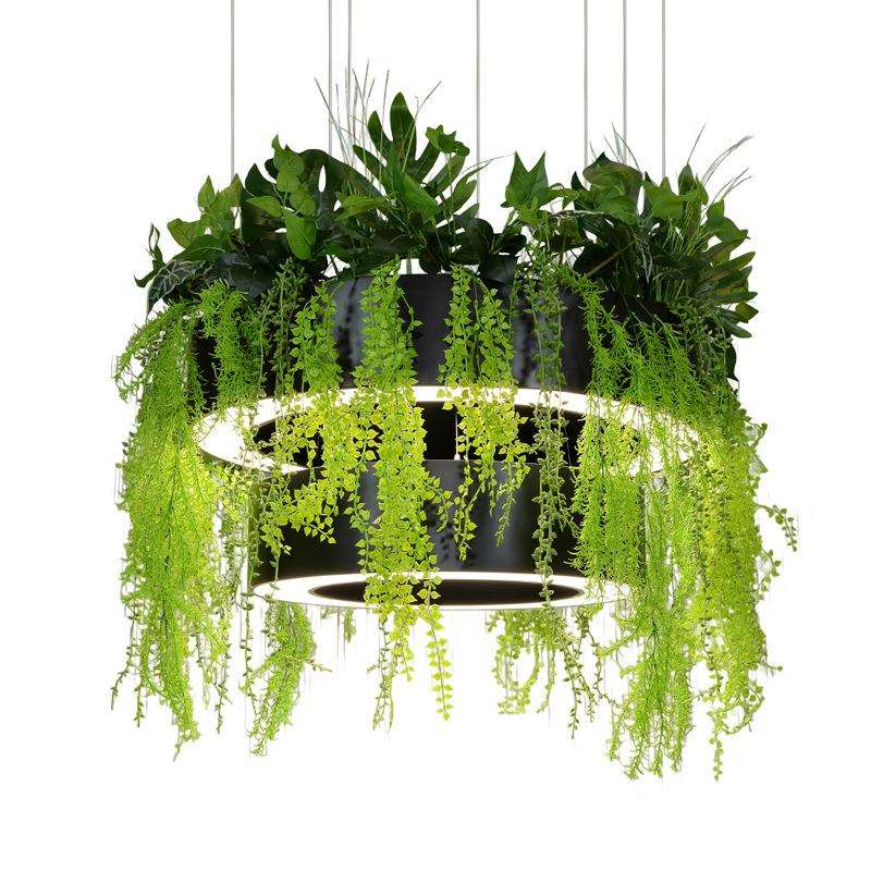 绿植吊顶天花板植物假花顶部植物装饰酒吧棚顶绿植阳光房吊顶