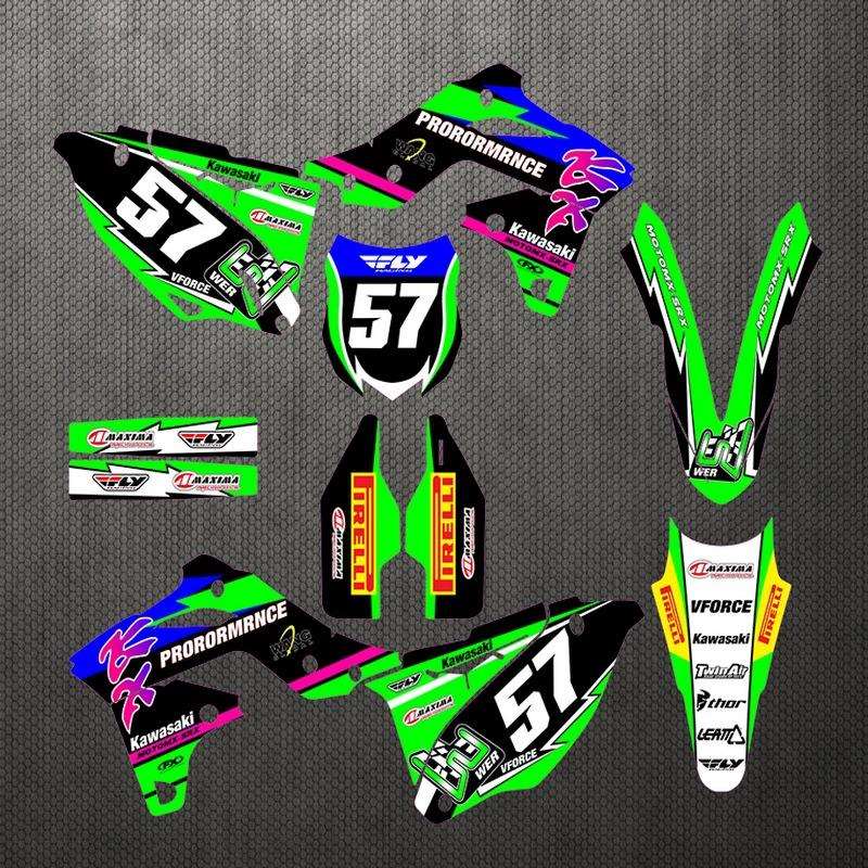 越野摩托贴纸 适配Kawasaki 13-16KX250F 装饰贴 车贴 贴花