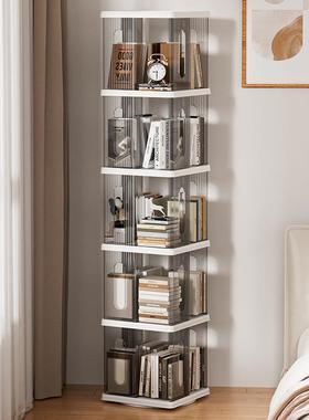 书架落地置物架度旋可转移动展示书柜客厅房书76004角多层收纳转E
