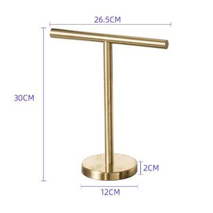 A9L304不锈钢立式浴室巾架厨房抹毛布挂免孔室洗漱浴F77H9JTJ台置