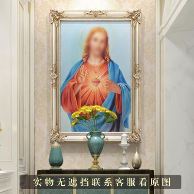 卧玄关装饰画欧式大DFD房气挂廊画人物油画走竖版挂画书室壁画
