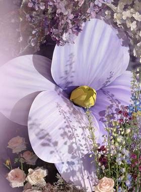 婚庆舞网红VA百合外纸花橱E窗美陈网红打卡户巨台型立体纸KNC艺花