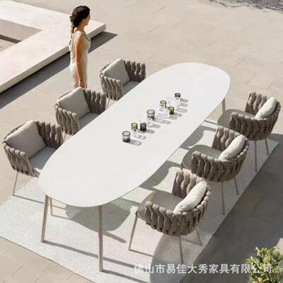 户台休闲家具编藤椅沙发庭院花园绳编阳藤椅ZIK露天外室外酒店桌