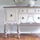 式 实木雕花斗柜多功柜能置 法复古白色入户门玄关储物柜835厅美式