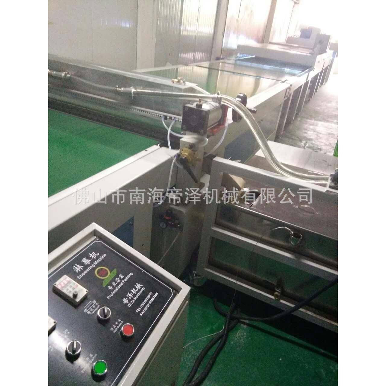 大理石淋餐桌DZ600vuv光油淋涂竹木纤维机板u高光幕机滚涂机固化
