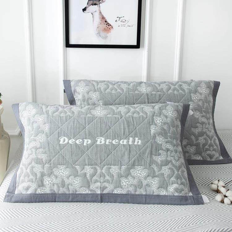 棉巾款纯棉一F9676SHM对装家用全2025新加大高档枕头巾盖枕巾男生