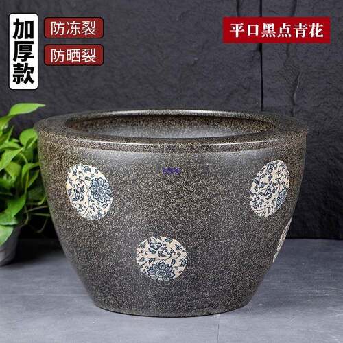 大型青陶瓷缸1米大庭水缸花瓷缸睡莲盆大荷10011051鱼花缸碗莲缸