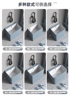 cs水灰色拖池把池阳台洗拖布落地式家用160槽陶瓷卫池生间水T9