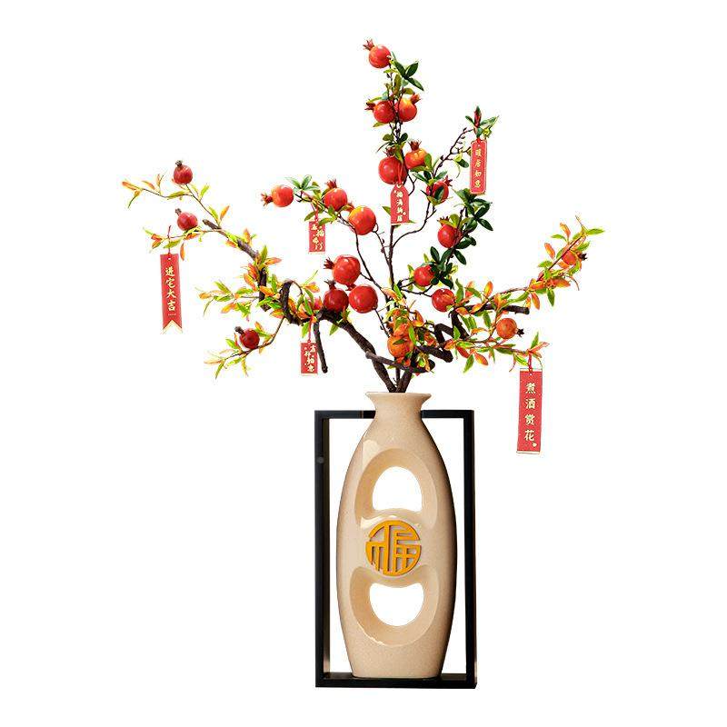 落地10011222型花瓶摆件新中式客厅旁沙电视柜发边入户门玄关屏大
