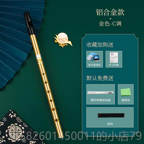 高档DBAO 爱尔兰哨笛入初学者门演属奏金属6C/D调高合音金直孔竖