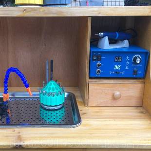 高档雕刻台工工作锣机设台备架子实木架电子机玉雕具收纳台木桌