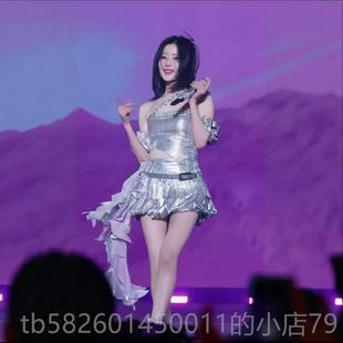 爵舞打色歌 演出服kpop团ASA同士款 高档郑雅娴同款 女银科技感套装