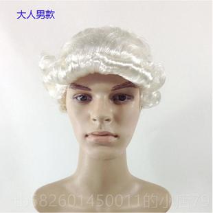 高档钢琴家奏音乐宫廷演出男头表演套法官律师假发女儿演童成人假