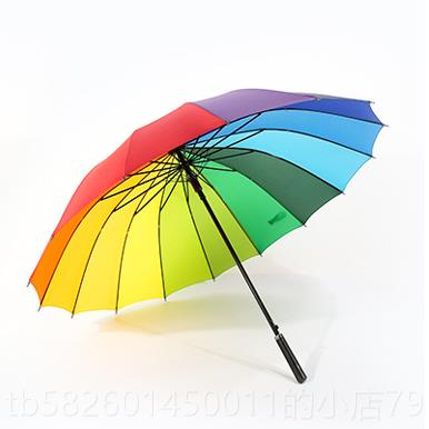 高档16自带防水杯套双人长柄直杆伞户抗外遮阳防骨风伞98CM雨直径