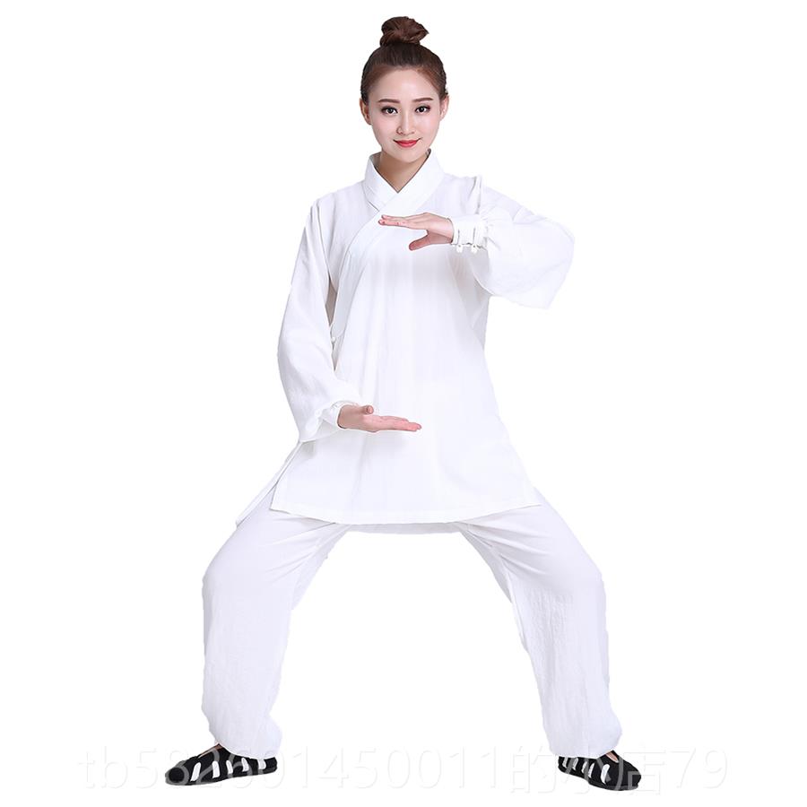 高档太极服武当服亚服麻武术表演服居士禅修女太极春拳练功男夏道