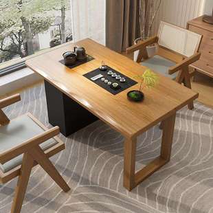 可移动阳台茶桌家用小茶台实木茶桌椅子组合客厅小型泡茶桌小茶几