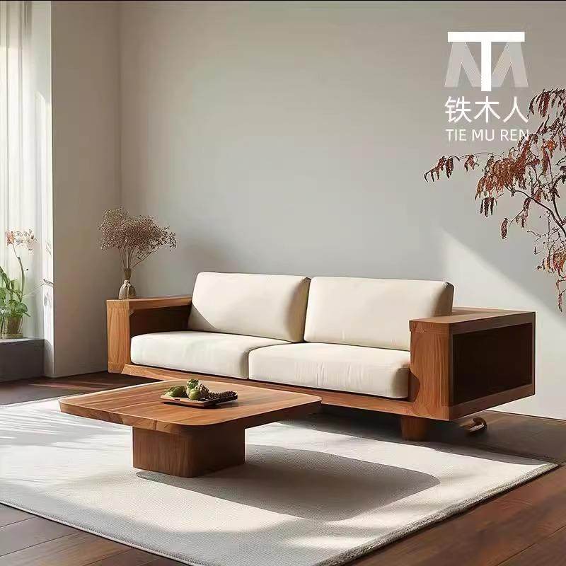 中古风客厅实木沙发小户型家用创意设计师简约休闲可拆洗民宿沙发,模玩/动漫/周边/娃圈三坑/桌游,模型制作工具/辅料耗材,淘宝优惠券,粉丝福利购,淘宝优惠卷