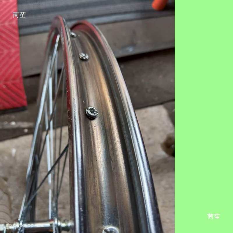 40老式自行车24/26x1 3/8车圈钢铁圈单层加厚拉杆刹车毂36孔32洞