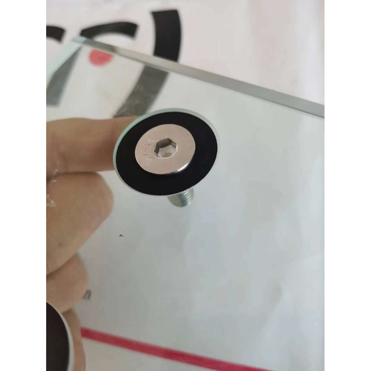玻璃衬套 钢化玻璃垫圈 M8X30X12
