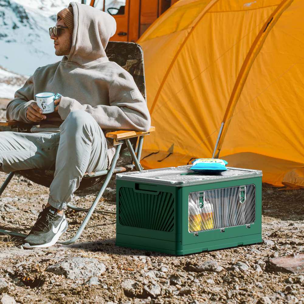 收纳箱凳子两用储物座椅可坐人车载户外露营防水塑料多功能折叠盒