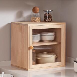 厨房实木架子收纳置物架用品整理架分层多功能置物柜橱柜餐边柜子