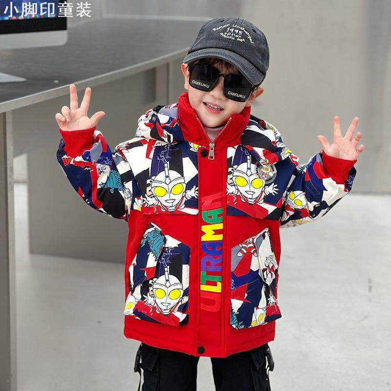 奥特曼儿童羽绒服白鸭绒棉服