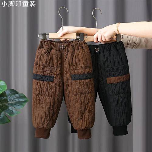 2025棉裤冬季加厚外穿儿童加绒三层加棉裤子一条过冬小童宝宝长裤