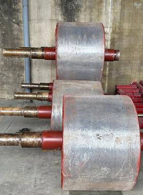 输滚送机用头部包胶滚矿用工改业传LBU筒动筒传送带被动向滚筒