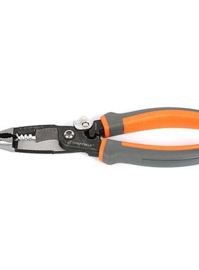 钢S03505/57A盾铬钒钢5合1多功能尖电工钳带剥线剪7线YOC压嘴接功