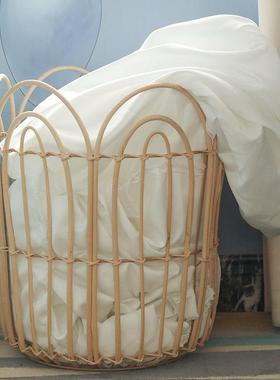 印藤筐收篮家居ST10038脏衣服篮子藤条编织纳筐编手提洗衣篮藤编