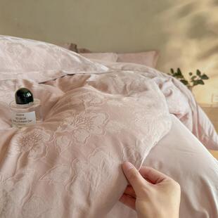 全棉肤长【HS】A绒棉被套单件高南端提花a类单独纯亲被罩全棉棉四