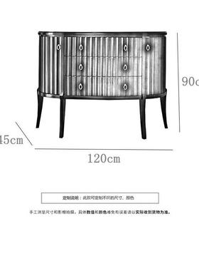 美式轻奢入户玄关柜新储42953古典门法式实木厅装柜卧室斗柜饰物