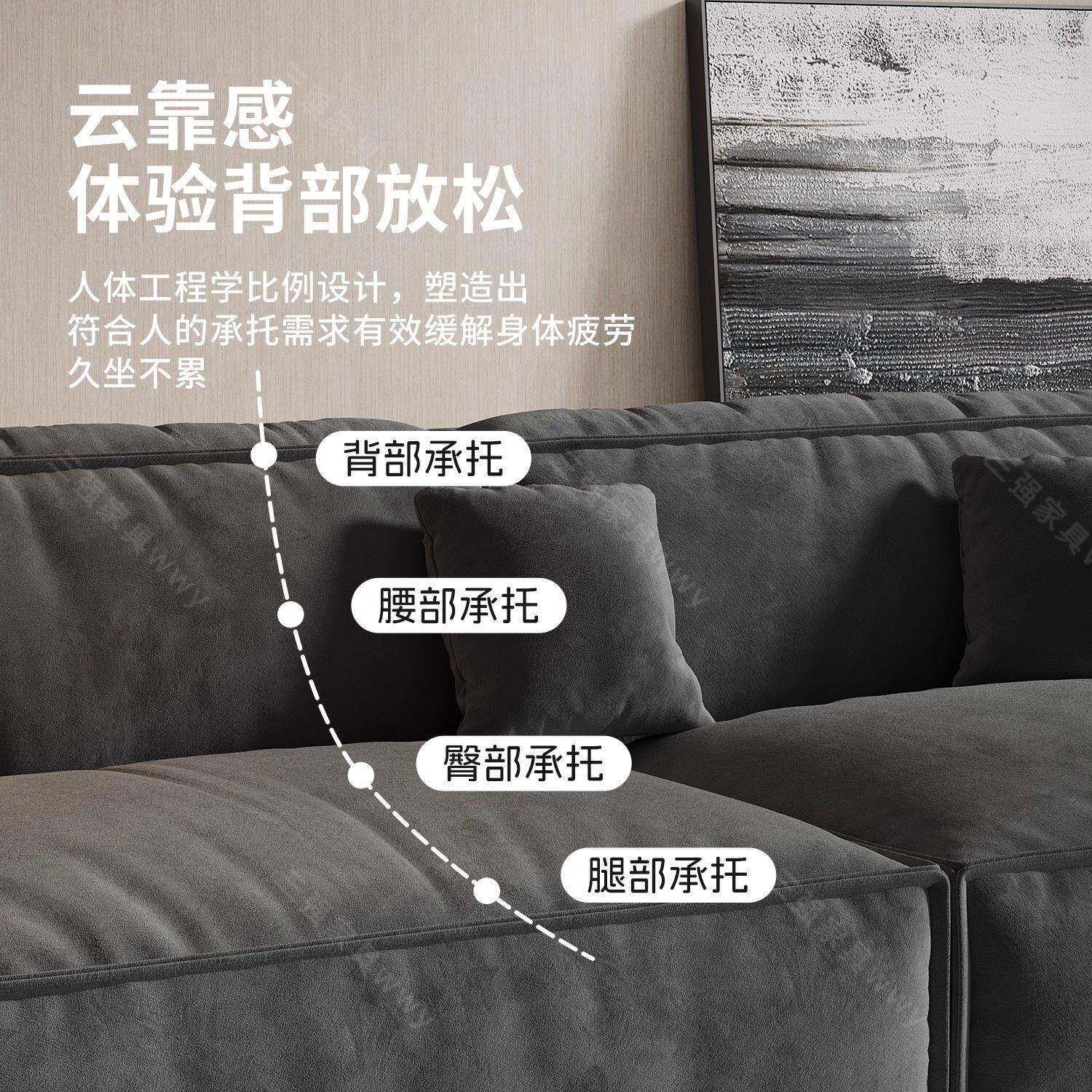 豆块腐沙发小户型客30000厅出租房民宿双三人猫抓布艺排发2沙0直2