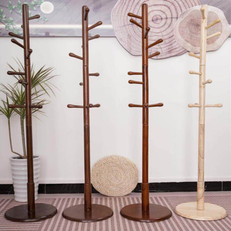 实木CJG10-1帽落地式挂衣挂架圆形盘榉厅木家用衣架现代简约客包