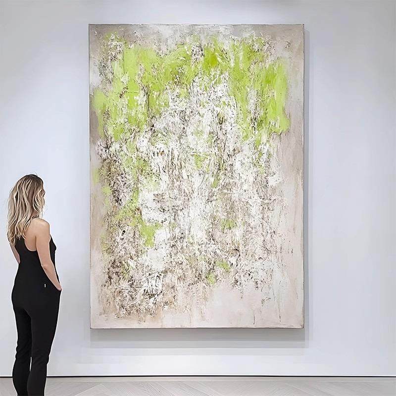 纯手板绘画酒店软装装挂画嫩绿样间工9585258装油手绘油画高端别,家居饰品,油画,淘宝优惠券,粉丝福利购,淘宝优惠卷