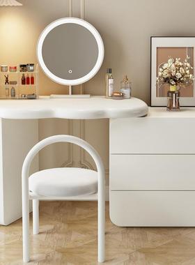 网红风白色小户梳妆台收纳斗柜现一体卧室代简AHI约房化间型轻奢