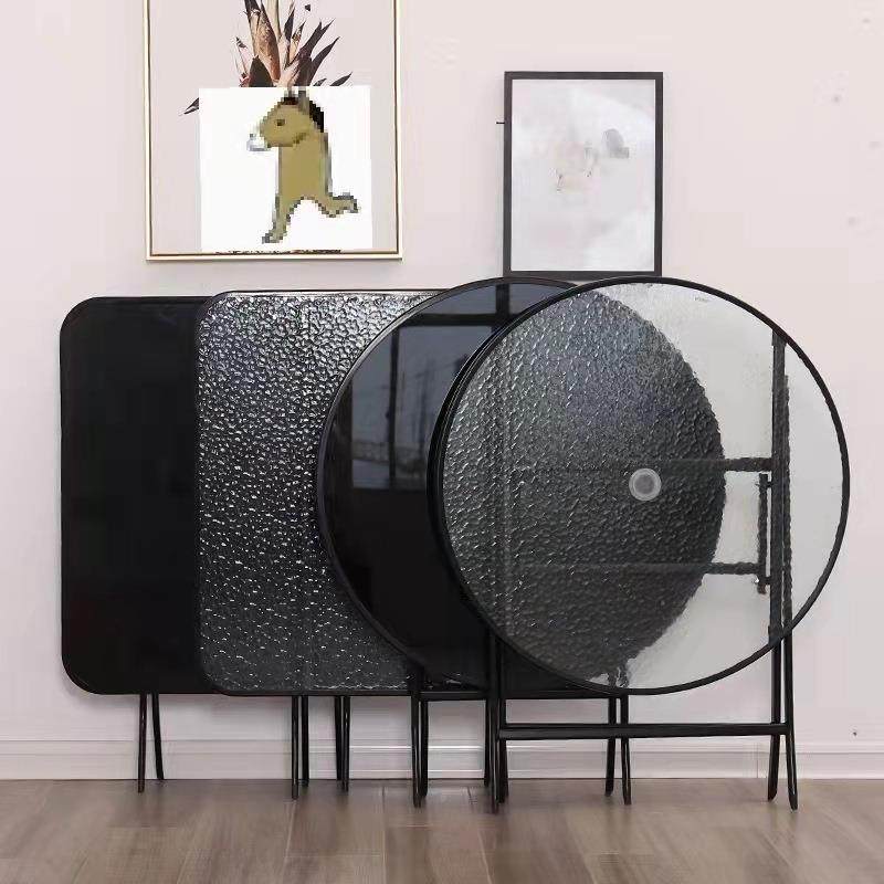 折叠桌台子防钢化玻璃桌07携家用吃饭餐桌便户外桌子防雨晒阳小桌