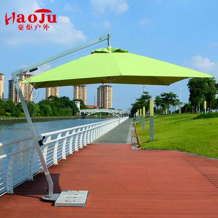 户外庭院木纹ZTS创铝字合金7吊伞休闲酒店民宿景区意大型抗风遮阳