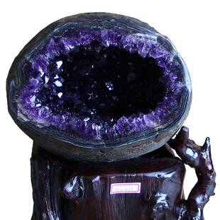 紫天紫晶洞摆件宝乌拉圭聚盆水晶洞摆件钱袋子原石旺ZYV财摆然件