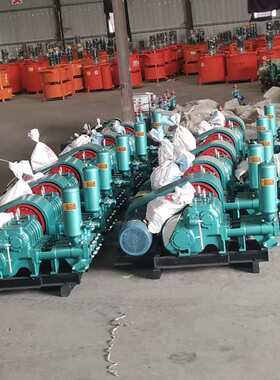 派瑞电动往复泵BW150三缸卧式泥浆泵 高压注浆机 漏斗式砂浆泵
